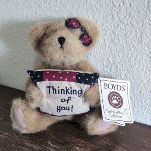 Boyds Bears Furry Tan Plush from The Head Bean Collection